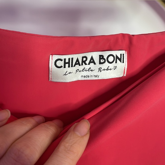 Chiara Boni la petite robe | Dominik Laser-cut Peplum Dress In Peach - Picture 5 of 8